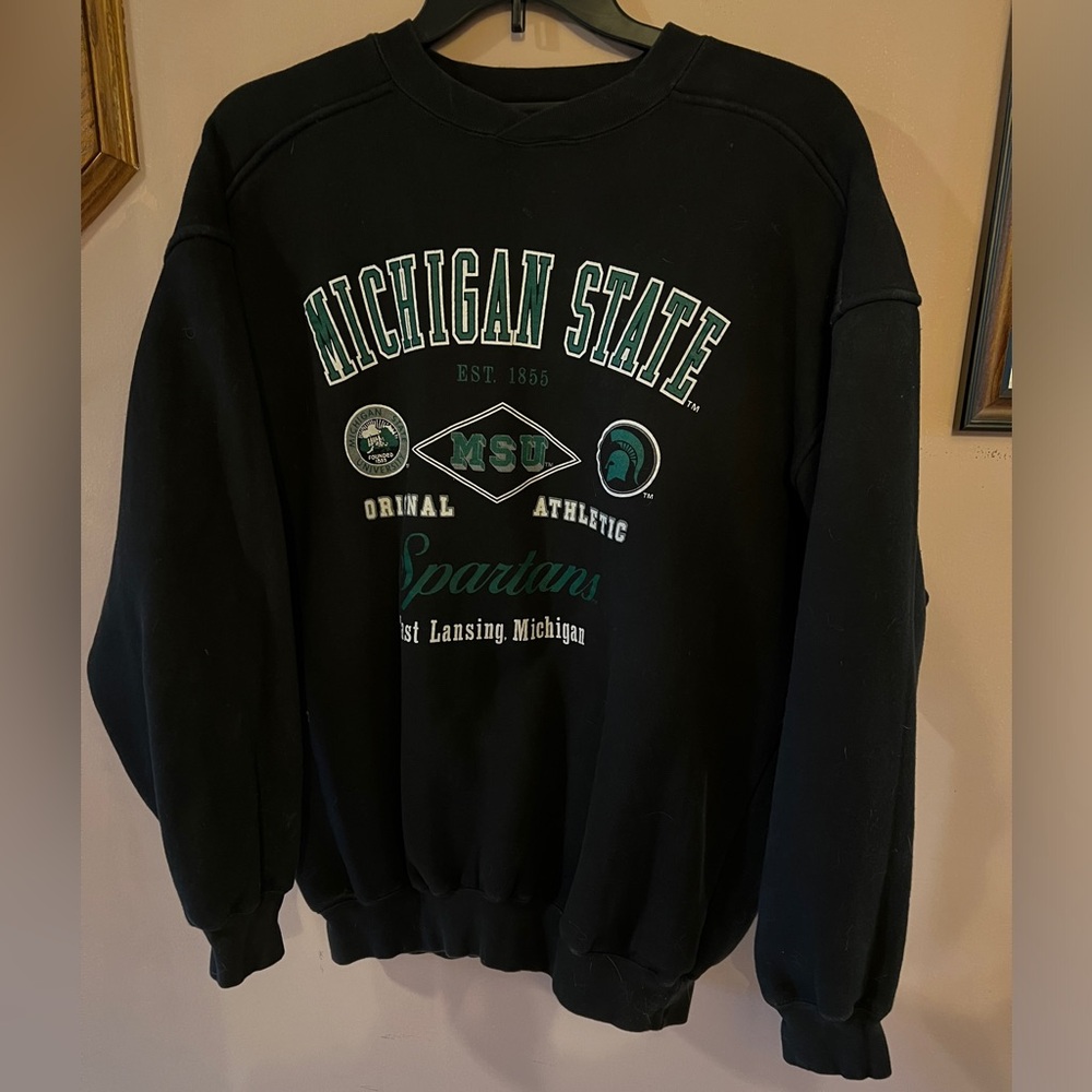 Michigan State Spartans heavy weight sweatshirt, size Large.